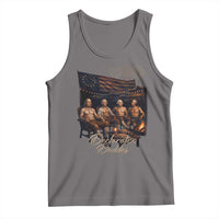 Declaration Daddies Campfire Gathering Graphic Tank Top Shirtless Founding Fathers Patriotic Summer 4th of July Celebration