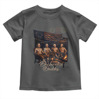 Declaration Daddies Campfire Gathering Graphic Toddler T Shirt Shirtless Founding Fathers Patriotic Summer 4th of July Celebration