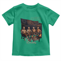 Declaration Daddies Campfire Gathering Graphic Toddler T Shirt Shirtless Founding Fathers Patriotic Summer 4th of July Celebration