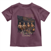 Declaration Daddies Campfire Gathering Graphic Toddler T Shirt Shirtless Founding Fathers Patriotic Summer 4th of July Celebration