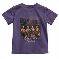 Declaration Daddies Campfire Gathering Graphic Toddler T Shirt Shirtless Founding Fathers Patriotic Summer 4th of July Celebration