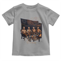 Declaration Daddies Campfire Gathering Graphic Toddler T Shirt Shirtless Founding Fathers Patriotic Summer 4th of July Celebration