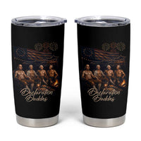 Declaration Daddies Campfire Gathering Graphic Tumbler Cup Shirtless Founding Fathers Patriotic Summer 4th of July Celebration