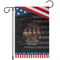 Declaration Daddies Campfire Gathering Graphic Patriotic Garden Flag Shirtless Founding Fathers Summer 4th of July Celebration