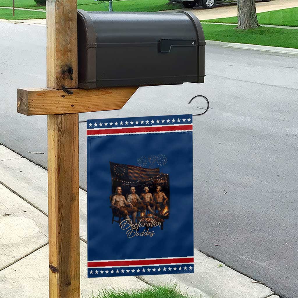 Declaration Daddies Campfire Gathering Graphic Patriotic Garden Flag Shirtless Founding Fathers Summer 4th of July Celebration