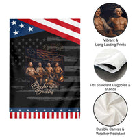 Declaration Daddies Campfire Gathering Graphic Patriotic Garden Flag Shirtless Founding Fathers Summer 4th of July Celebration