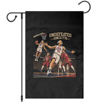 Undefeated Since 1776 George Washington Basketball Garden Flag Funny USA Dream Team Founding Fathers Slam Dunk Patriotic Sports