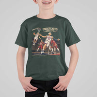 Undefeated Since 1776 George Washington Basketball T Shirt For Kid Funny USA Dream Team Founding Fathers Slam Dunk Patriotic Sports