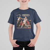 Undefeated Since 1776 George Washington Basketball T Shirt For Kid Funny USA Dream Team Founding Fathers Slam Dunk Patriotic Sports
