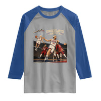 Undefeated Since 1776 George Washington Basketball Raglan Shirt Funny USA Dream Team Founding Fathers Slam Dunk Patriotic Sports