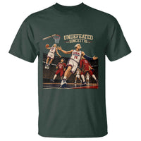 Undefeated Since 1776 George Washington Basketball T Shirt Funny USA Dream Team Founding Fathers Slam Dunk Patriotic Sports