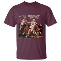 Undefeated Since 1776 George Washington Basketball T Shirt Funny USA Dream Team Founding Fathers Slam Dunk Patriotic Sports