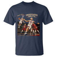 Undefeated Since 1776 George Washington Basketball T Shirt Funny USA Dream Team Founding Fathers Slam Dunk Patriotic Sports