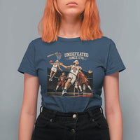 Undefeated Since 1776 George Washington Basketball T Shirt For Women Funny USA Dream Team Founding Fathers Slam Dunk Patriotic Sports