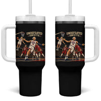 Undefeated Since 1776 George Washington Basketball Tumbler With Handle Funny USA Dream Team Founding Fathers Slam Dunk Patriotic Sports