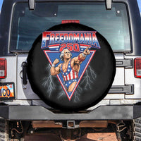 Freedomania 250 George Washington Wrestler Graphic Spare Tire Cover Funny Muscular President Lightning 1776 to 2026 Semiquincentennial