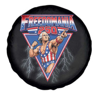 Freedomania 250 George Washington Wrestler Graphic Spare Tire Cover Funny Muscular President Lightning 1776 to 2026 Semiquincentennial