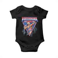 Freedomania 250 George Washington Wrestler Graphic Baby Onesie Funny Muscular President Lightning 1776 to 2026 Semiquincentennial