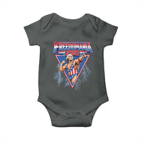 Freedomania 250 George Washington Wrestler Graphic Baby Onesie Funny Muscular President Lightning 1776 to 2026 Semiquincentennial