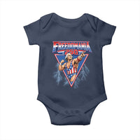 Freedomania 250 George Washington Wrestler Graphic Baby Onesie Funny Muscular President Lightning 1776 to 2026 Semiquincentennial