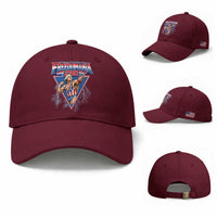 Freedomania 250 George Washington Wrestler Graphic Baseball Cap Funny Muscular President Lightning 1776 to 2026 Semiquincentennial