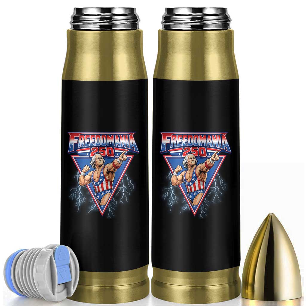 Freedomania 250 George Washington Wrestler Graphic Bullet Tumbler Funny Muscular President Lightning 1776 to 2026 Semiquincentennial