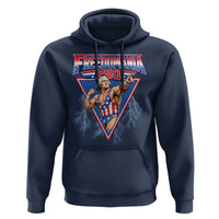Freedomania 250 George Washington Wrestler Graphic Hoodie Funny Muscular President Lightning 1776 to 2026 Semiquincentennial