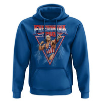 Freedomania 250 George Washington Wrestler Graphic Hoodie Funny Muscular President Lightning 1776 to 2026 Semiquincentennial