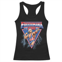 Freedomania 250 George Washington Wrestler Graphic Racerback Tank Top Funny Muscular President Lightning 1776 to 2026 Semiquincentennial