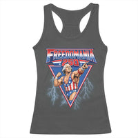 Freedomania 250 George Washington Wrestler Graphic Racerback Tank Top Funny Muscular President Lightning 1776 to 2026 Semiquincentennial