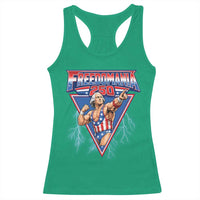 Freedomania 250 George Washington Wrestler Graphic Racerback Tank Top Funny Muscular President Lightning 1776 to 2026 Semiquincentennial