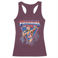 Freedomania 250 George Washington Wrestler Graphic Racerback Tank Top Funny Muscular President Lightning 1776 to 2026 Semiquincentennial