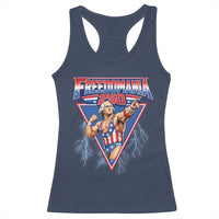 Freedomania 250 George Washington Wrestler Graphic Racerback Tank Top Funny Muscular President Lightning 1776 to 2026 Semiquincentennial