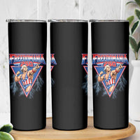 Freedomania 250 George Washington Wrestler Graphic Skinny Tumbler Funny Muscular President Lightning 1776 to 2026 Semiquincentennial
