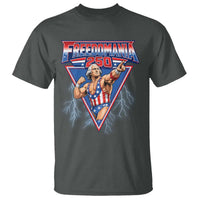 Freedomania 250 George Washington Wrestler Graphic T Shirt Funny Muscular President Lightning 1776 to 2026 Semiquincentennial