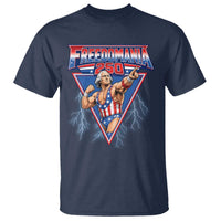Freedomania 250 George Washington Wrestler Graphic T Shirt Funny Muscular President Lightning 1776 to 2026 Semiquincentennial