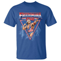 Freedomania 250 George Washington Wrestler Graphic T Shirt Funny Muscular President Lightning 1776 to 2026 Semiquincentennial