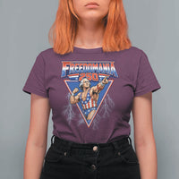 Freedomania 250 George Washington Wrestler Graphic T Shirt For Women Funny Muscular President Lightning 1776 to 2026 Semiquincentennial