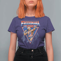 Freedomania 250 George Washington Wrestler Graphic T Shirt For Women Funny Muscular President Lightning 1776 to 2026 Semiquincentennial