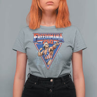 Freedomania 250 George Washington Wrestler Graphic T Shirt For Women Funny Muscular President Lightning 1776 to 2026 Semiquincentennial