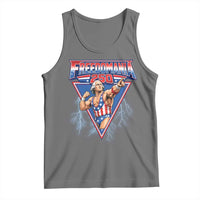 Freedomania 250 George Washington Wrestler Graphic Tank Top Funny Muscular President Lightning 1776 to 2026 Semiquincentennial