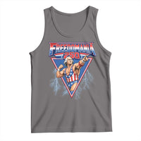Freedomania 250 George Washington Wrestler Graphic Tank Top Funny Muscular President Lightning 1776 to 2026 Semiquincentennial