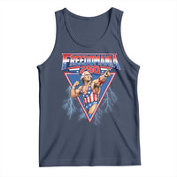 Freedomania 250 George Washington Wrestler Graphic Tank Top Funny Muscular President Lightning 1776 to 2026 Semiquincentennial