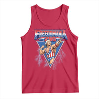 Freedomania 250 George Washington Wrestler Graphic Tank Top Funny Muscular President Lightning 1776 to 2026 Semiquincentennial