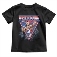 Freedomania 250 George Washington Wrestler Graphic Toddler T Shirt Funny Muscular President Lightning 1776 to 2026 Semiquincentennial