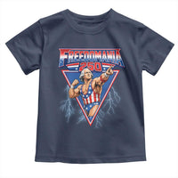 Freedomania 250 George Washington Wrestler Graphic Toddler T Shirt Funny Muscular President Lightning 1776 to 2026 Semiquincentennial