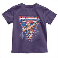Freedomania 250 George Washington Wrestler Graphic Toddler T Shirt Funny Muscular President Lightning 1776 to 2026 Semiquincentennial