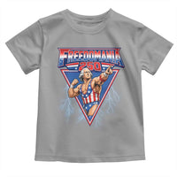 Freedomania 250 George Washington Wrestler Graphic Toddler T Shirt Funny Muscular President Lightning 1776 to 2026 Semiquincentennial