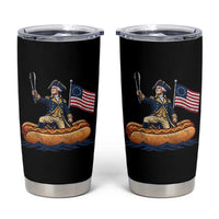 George Washington Crossing The Delaware on Hot Dog Boat Tumbler Cup Funny BBQ Party 4th of July Graphic