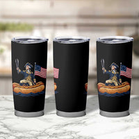 George Washington Crossing The Delaware on Hot Dog Boat Tumbler Cup Funny BBQ Party 4th of July Graphic